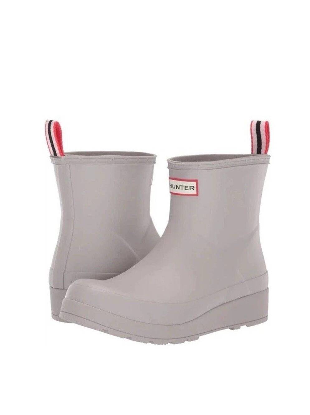 Hunter Women's Play Short Boot Zinc Gray Rubber Rain Boots Size [7] Great Cond